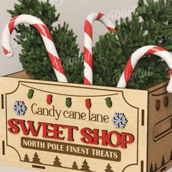 Intra απο ξύλο plywood 3mm-4mm πάχος - Κουτιά χριστουγεννιάτικων λιχουδιών Πακέτο κοπής με λέιζερ Δίασταση 15x15 cm INTRAFABR-111221711 - Image 12