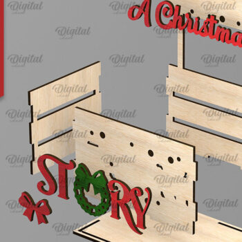 Intra απο ξύλο plywood 3mm-4mm πάχος - Κουτιά χριστουγεννιάτικων λιχουδιών Πακέτο κοπής με λέιζερ Δίασταση 15x15 cm INTRAFABR-107175741 - Image 3