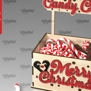 Intra απο ξύλο plywood 3mm-4mm πάχος - Κουτιά χριστουγεννιάτικων λιχουδιών Πακέτο κοπής με λέιζερ Δίασταση 15x15 cm INTRAFABR-107175741 - Image 9