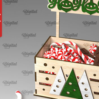 Intra απο ξύλο plywood 3mm-4mm πάχος - Κουτιά χριστουγεννιάτικων λιχουδιών Πακέτο κοπής με λέιζερ Δίασταση 15x15 cm INTRAFABR-107175741 - Image 10