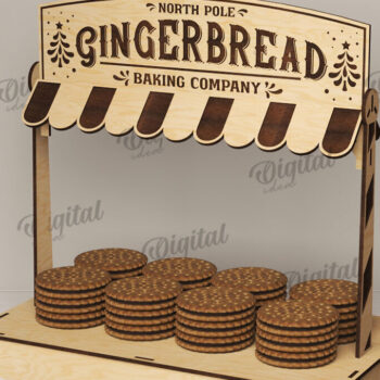 Intra απο ξύλο plywood 3mm-4mm πάχος - Χριστουγεννιάτικες λιχουδιές Shop Stand Laser cut Δίασταση 15x15 cm INTRAFABR-110112029 - Image 1