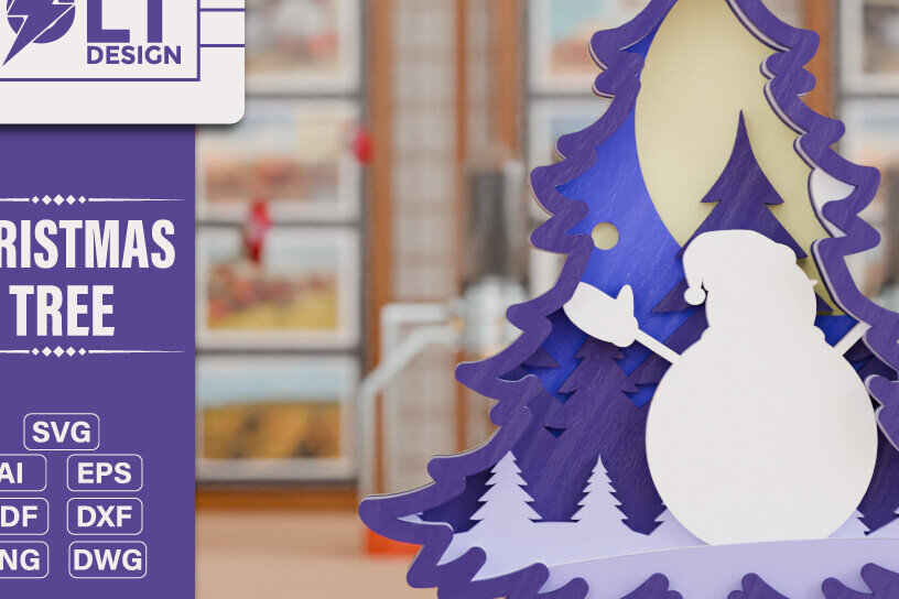 Intra απο ξύλο plywood 3mm-4mm πάχος - Χριστουγεννιάτικο δέντρο 3D  Πολυστρωματική κοπή Δίασταση 20x25 cm INTRAFABR-108138192