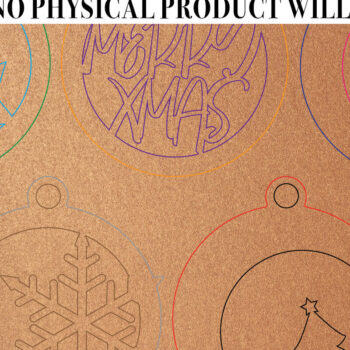 Intra απο ξύλο plywood 3mm-4mm πάχος -  χριστουγεννιάτικων μπάλες για  Δίασταση 30x20 cm INTRAFABR-53397088 - Image 2