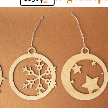 Intra απο ξύλο plywood 3mm-4mm πάχος - Χριστουγεννιάτικο Δέντρο Μπάλες2 για Δίασταση 30x20 cm INTRAFABR-82317874 - Image 1