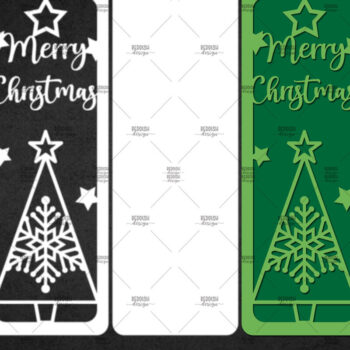 Intra απο ξύλο plywood 3mm-4mm πάχος - Χριστουγεννιάτικο δέντρο σελιδοδείκτες Χαρτί κοπής  Δίασταση 15x15 cm INTRAFABR-108582383 - Image 1