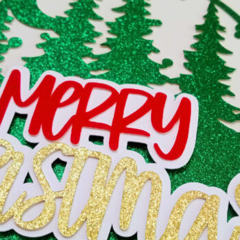 Intra απο ξύλο plywood 3mm-4mm πάχος - Χριστουγεννιάτικο δέντρο τούρτας Topper  Δίασταση 15x15 cm INTRAFABR-112666106 - Image 4