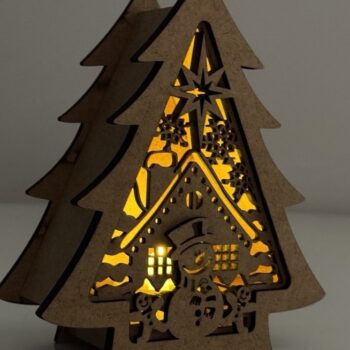 Intra απο ξύλο plywood 3mm-4mm πάχος - Κηροπήγιο Χριστουγεννιάτικου Δέντρου Δίασταση 5x6 cm INTRAFABR-108397573 - Image 1