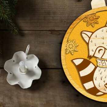 Intra απο ξύλο plywood 3mm-4mm πάχος - Διακόσμηση Χριστουγεννιάτικου Δέντρου, Χαρτί και Ξύλο Δίασταση 4x4 cm INTRAFABR-83888947 - Image 2