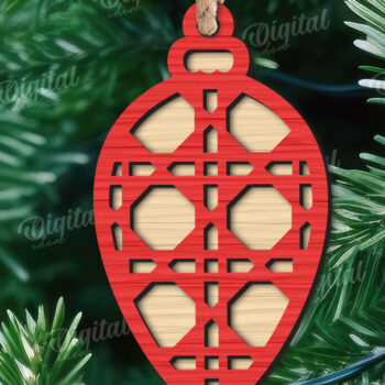 Intra απο ξύλο plywood 3mm-4mm πάχος - Διακόσμηση Χριστουγεννιάτικου Δέντρου  Δίασταση 15x15 cm INTRAFABR-108779504 - Image 1