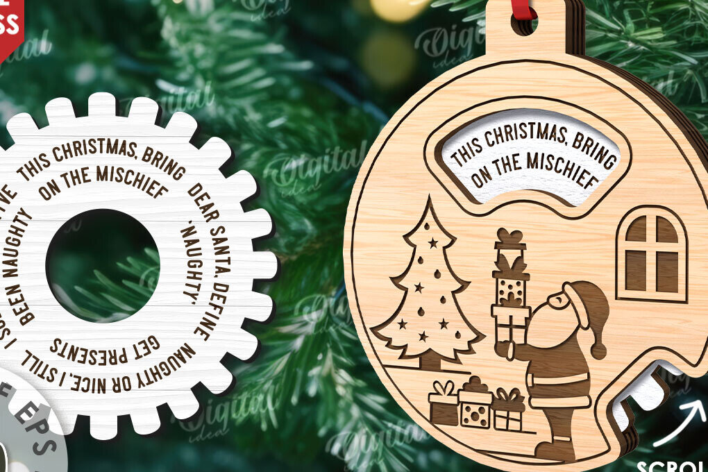 Intra απο ξύλο plywood 3mm-4mm πάχος - Διακόσμηση Χριστουγεννιάτικου Δέντρου  Δίασταση 15x15 cm INTRAFABR-110593959