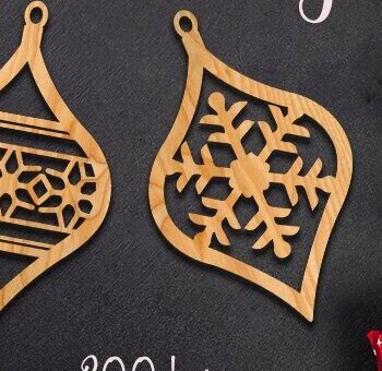 Intra απο ξύλο plywood 3mm-4mm πάχος - Διακόσμηση Χριστουγεννιάτικου Δέντρου  Δίασταση 15x15 cm INTRAFABR-77141503 - Image 3