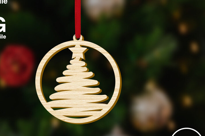 Intra απο ξύλο plywood 3mm-4mm πάχος - Στολίδι Χριστουγεννιάτικου Δέντρου Δίασταση 5x4 cm INTRAFABR-54105396