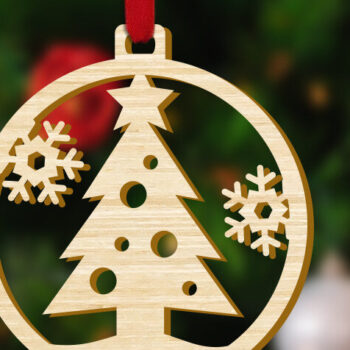 Intra απο ξύλο plywood 3mm-4mm πάχος - Στολίδι Χριστουγεννιάτικου Δέντρου Δίασταση 4x4 cm INTRAFABR-47685621 - Image 1