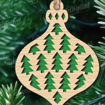 Intra απο ξύλο plywood 3mm-4mm πάχος - Πακέτο Laser Διακοσμήσεις Χριστουγεννιάτικου Δέντρου Δίασταση 15x15 cm INTRAFABR-108834081 - Image 12