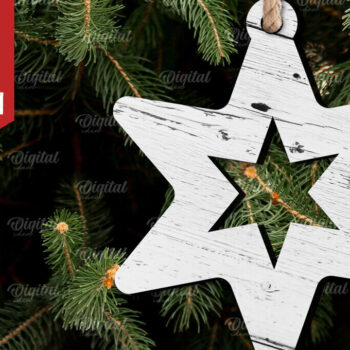 Intra απο ξύλο plywood 3mm-4mm πάχος - Πακέτο Laser Διακοσμήσεις Χριστουγεννιάτικου Δέντρου Δίασταση 15x15 cm INTRAFABR-106868584 - Image 4