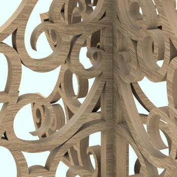 Intra απο ξύλο plywood 3mm-4mm πάχος - Διακοσμητικό τρισδιάστατο μοντέλο Χριστουγεννιάτικου Δέντρου Δίασταση 39x39 cm INTRAFABR-108416748 - Image 3