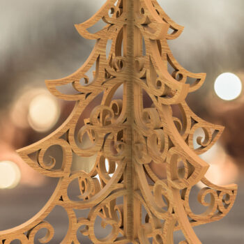 Intra απο ξύλο plywood 3mm-4mm πάχος - Διακοσμητικό τρισδιάστατο μοντέλο Χριστουγεννιάτικου Δέντρου Δίασταση 39x39 cm INTRAFABR-108416748 - Image 4