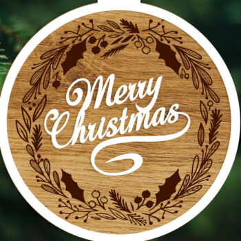Intra απο ξύλο plywood 3mm-4mm πάχος - Διακοσμητικό στολίδι Χριστουγεννιάτικου Δέντρου Δίασταση 5x3 cm INTRAFABR-109585064 - Image 1
