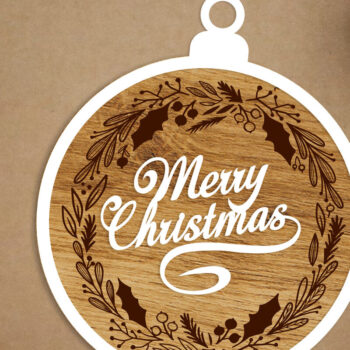 Intra απο ξύλο plywood 3mm-4mm πάχος - Διακοσμητικό στολίδι Χριστουγεννιάτικου Δέντρου Δίασταση 5x3 cm INTRAFABR-109585064 - Image 3