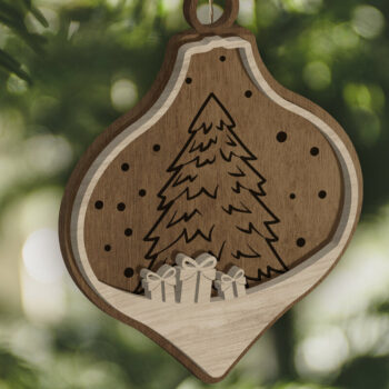 Intra απο ξύλο plywood 3mm-4mm πάχος - Διακοσμητικό παιχνίδι Χριστουγεννιάτικου Δέντρου Δίασταση 4x4 cm INTRAFABR-84768641 - Image 1