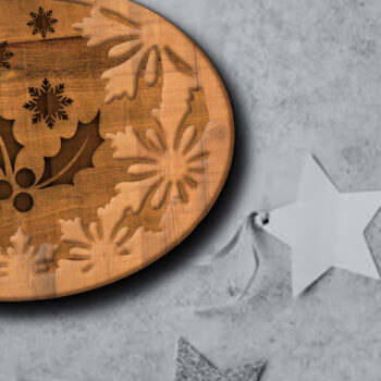 Intra απο ξύλο plywood 3mm-4mm πάχος - Διακοσμητικό παιχνίδι Χριστουγεννιάτικου Δέντρου Δίασταση 4x4 cm INTRAFABR-84512996 - Image 2