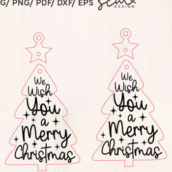 Intra απο ξύλο plywood 3mm-4mm πάχος - Χριστουγεννιάτικο Σκουλαρίκι με Laser  Cut Δίασταση 3x3 cm INTRAFABR-111444600 - Image 2