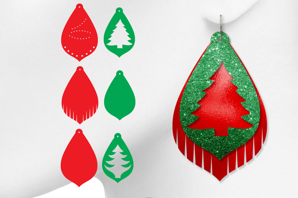 Intra απο ξύλο plywood 3mm-4mm πάχος - Σκουλαρίκι Χριστουγεννιάτικου Δέντρου Δίασταση 3x3 cm INTRAFABR-6663381