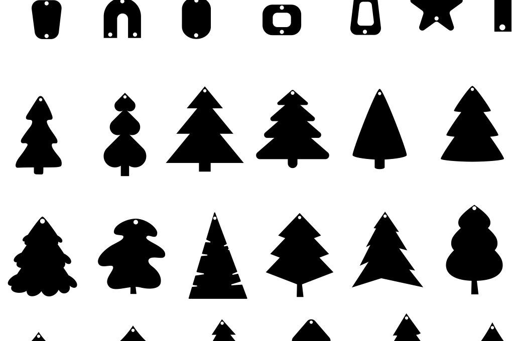 Intra απο ξύλο plywood 3mm-4mm πάχος - Πακέτο Χριστουγεννιάτικων Σκουλαρίκια  Δίασταση 3x3 cm INTRAFABR-83945748