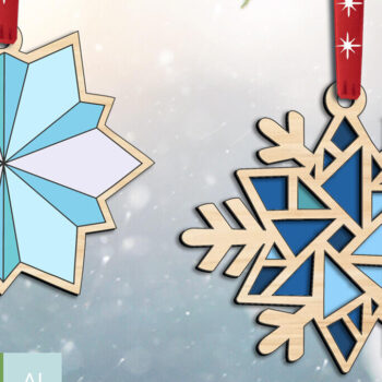 Intra απο ξύλο plywood 3mm-4mm πάχος - Στολίδια από παπλώματα αχυρώνα σε χριστουγεννιάτικο δέντρο Δίασταση 6x6 cm INTRAFABR-106407723 - Image 1