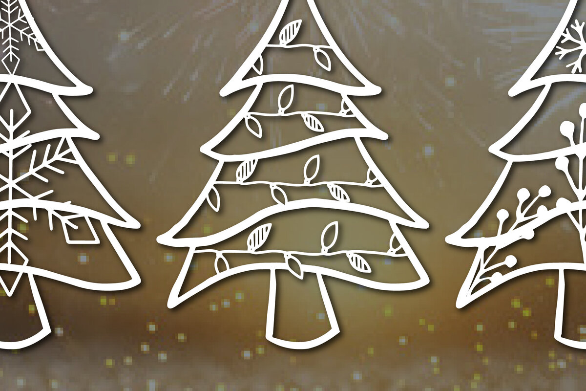 Intra απο ξύλο plywood 3mm-4mm πάχος - Χριστουγεννιάτικο Δέντρο για Διακόσμηση Πακέτο  Δίασταση 25x25 cm INTRAFABR-52545503