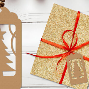 Intra απο ξύλο plywood 3mm-4mm πάχος - Πακέτο κοπής με λέιζερ με ετικέτα δώρου Χριστουγεννιάτικου δέντρου Δίασταση 30x20 cm INTRAFABR-111624317 - Image 8