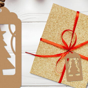 Intra απο ξύλο plywood 3mm-4mm πάχος - Πακέτο κοπής με λέιζερ με ετικέτα δώρου Χριστουγεννιάτικου δέντρου Δίασταση 30x20 cm INTRAFABR-111624317 - Image 9