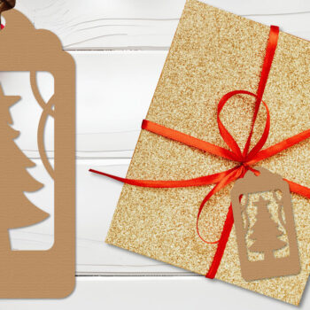 Intra απο ξύλο plywood 3mm-4mm πάχος - Πακέτο κοπής με λέιζερ με ετικέτα δώρου Χριστουγεννιάτικου δέντρου Δίασταση 30x20 cm INTRAFABR-111624317 - Image 10