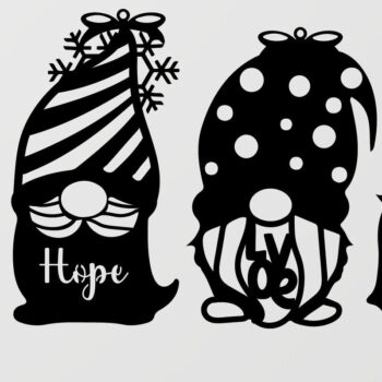 Intra απο ξύλο plywood 3mm-4mm πάχος - Δέσμη στολίδι Χριστουγεννιάτικο Δέντρο Gnome Δίασταση 6x6 cm INTRAFABR-39147235 - Image 2