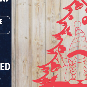 Intra απο ξύλο plywood 3mm-4mm πάχος -  Χριστουγεννιάτικου Δέντρου Gnome PaperCut  Δίασταση 1500x1500 cm INTRAFABR-80315963 - Image 1