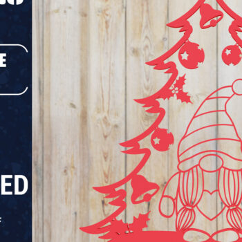 Intra απο ξύλο plywood 3mm-4mm πάχος -  Χριστουγεννιάτικου Δέντρου Gnome PaperCut  Δίασταση 1500x1500 cm INTRAFABR-80315986 - Image 1