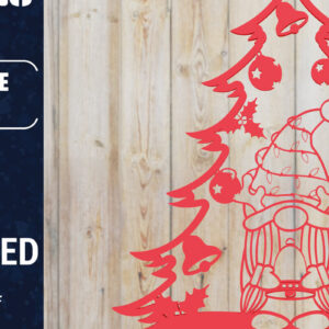 Intra απο ξύλο plywood 3mm-4mm πάχος -  Χριστουγεννιάτικου Δέντρου Gnome PaperCut  Δίασταση 1500x1500 cm INTRAFABR-80315994