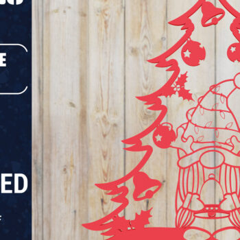 Intra απο ξύλο plywood 3mm-4mm πάχος -  Χριστουγεννιάτικου Δέντρου Gnome PaperCut  Δίασταση 1500x1500 cm INTRAFABR-80315994 - Image 1