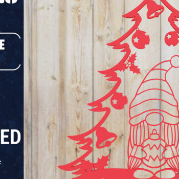 Intra απο ξύλο plywood 3mm-4mm πάχος -  Χριστουγεννιάτικου Δέντρου Gnome PaperCut  Δίασταση 1500x1500 cm INTRAFABR-80315997 - Image 1