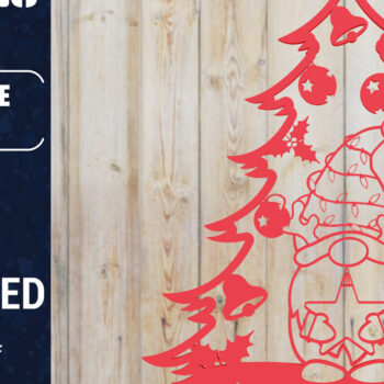 Intra απο ξύλο plywood 3mm-4mm πάχος - Χριστουγεννιάτικου Δέντρου Gnome PaperCut Δίασταση 1500x1500 cm INTRAFABR-80316138 - Image 1