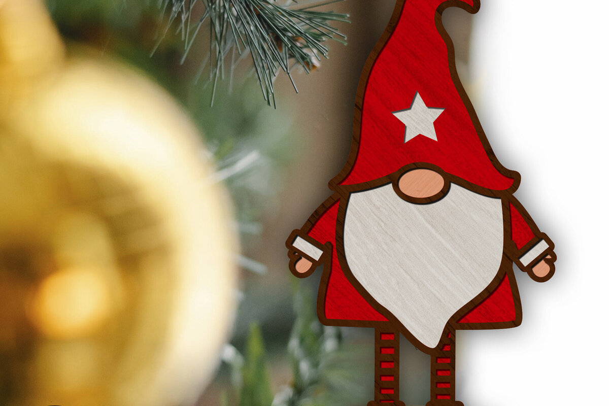 Intra απο ξύλο plywood 3mm-4mm πάχος - Χριστουγεννιάτικο Δέντρο Gnome Παιχνίδι Διακόσμηση Δίασταση 4x4 cm INTRAFABR-86495113