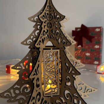 Intra απο ξύλο plywood 3mm-4mm πάχος - Φωτιστικό Χριστουγεννιάτικου Δέντρου Δίασταση 4x4 cm INTRAFABR-111349052 - Image 4