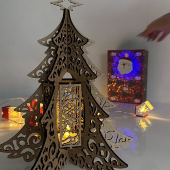 Intra απο ξύλο plywood 3mm-4mm πάχος - Φωτιστικό Χριστουγεννιάτικου Δέντρου Δίασταση 4x4 cm INTRAFABR-111349052 - Image 9