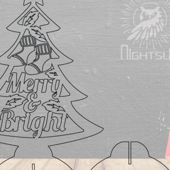 Intra απο ξύλο plywood 3mm-4mm πάχος - Διακόσμηση Χριστουγεννιάτικου Δέντρου Cut Laser  Δίασταση 20x20 cm INTRAFABR-112296059 - Image 2