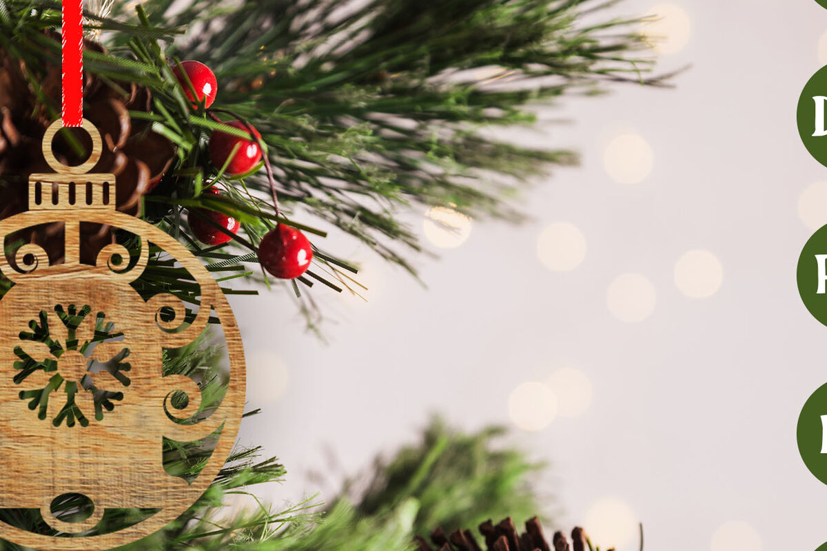 Intra απο ξύλο plywood 3mm-4mm πάχος - Στολίδι χριστουγεννιάτικου δέντρου με   Δίασταση 6x6 cm INTRAFABR-48633333