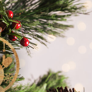 Intra απο ξύλο plywood 3mm-4mm πάχος - Στολίδι χριστουγεννιάτικου δέντρου με   Δίασταση 6x6 cm INTRAFABR-48615426