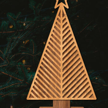 Intra απο ξύλο plywood 3mm-4mm πάχος - Στάση κοπής χριστουγεννιάτικου δέντρου με λέιζερ  Δίασταση 20x20 cm INTRAFABR-107492653 - Image 1