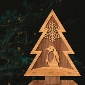 Intra απο ξύλο plywood 3mm-4mm πάχος - Στάση κοπής χριστουγεννιάτικου δέντρου με λέιζερ  Δίασταση 20x20 cm INTRAFABR-107422222