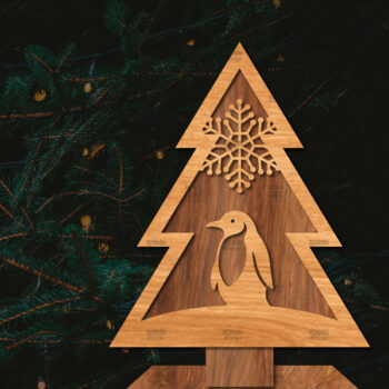 Intra απο ξύλο plywood 3mm-4mm πάχος - Στάση κοπής χριστουγεννιάτικου δέντρου με λέιζερ  Δίασταση 20x20 cm INTRAFABR-107422222 - Image 1