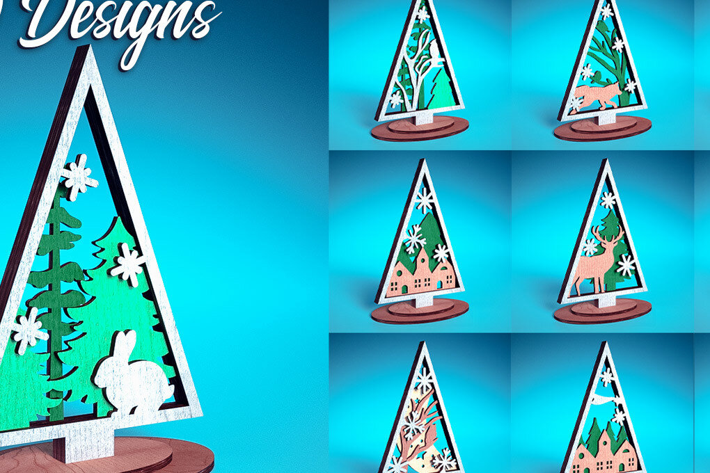 Intra απο ξύλο plywood 3mm-4mm πάχος - Χριστουγεννιάτικο Δέντρο Κοπή Laser  | Χριστούγεννα Δίασταση 15x15 cm INTRAFABR-72023267